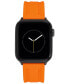 Men's Orange Premium Silicone Band Compatible with 42/44/45/Ultra/Ultra 2 Apple Watch