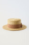 Boater hat with bow