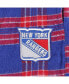 ფოტო #2 პროდუქტის Men's Blue, Red New York Rangers Big and Tall T-shirt and Pajama Pants Sleep Set