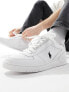 Polo Ralph Lauren Court trainer in white with black logo