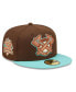 Фото #1 товара Men's Brown, Mint Atlanta Braves 150th Anniversary Walnut Mint 59FIFTY Fitted Hat