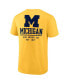Men's Maize Michigan Wolverines Game Day 2-Hit T-shirt