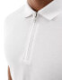 Jack & Jones polo with zip in white