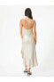 Фото #4 товара Вечернее платье Koton Длинное Асимметричное с блестящими оборками