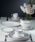 Rochelle Platinum Set of 4 Bread Butter and Appetizer Plates, Service For 4