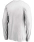 Фото #3 товара Men's White Charlotte FC Primary Logo Long Sleeve T-shirt