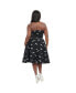 ფოტო #2 პროდუქტის Plus Size 1950s Criss Cross Halter Rita Flare Dress