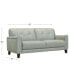 Фото #13 товара Ashlinn 81" Tufted Pastel Leather Sofa, Created for Macy's