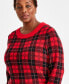 Фото #3 товара Plus Size Novelty Pullover Sweater, Created for Macy's