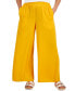 Фото #6 товара Petite Smocked-Waist Wide-Leg Pull-On Pants, Created for Macy's