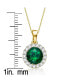 Фото #2 товара Cubic Zirconia Sterling Silver Emerald Round Pendant