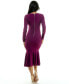 Women's Flounce Hem Knit Dress Фиолетовый, Large - фото #3