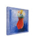 Фото #2 товара Pablo Esteban Orange Flower Vase Canvas Art - 19.5" x 26"