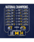 ფოტო #3 პროდუქტის Men's Navy Michigan Wolverines College Football Playoff 2023 National Champions Schedule Long Sleeve T-shirt