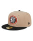 Men's Tan, Black Burnt Orange Logo 2-Tone 59FIFTY Fitted Hat