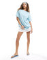 Monki oversized t-shirt in light blue