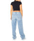 Juniors' Curvy Wide-Leg Carpenter Jeans