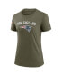 Фото #2 товара Women's Olive New England Patriots 2022 Salute To Service Legend T-shirt