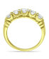 ფოტო #3 პროდუქტის Cubic Zirconia Round 5 Stone Silver Plate Ring or 18K Gold Plate