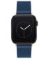 Фото #2 товара Ремешок для часов Anne Klein женский темно-синий текстильный, совместимый с Apple Watch 38/40/41 мм