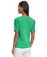 ფოტო #2 პროდუქტის Women's Round-Neck Short-Sleeve Logo Top