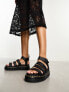 Dr Martens Blaire sandals in black leather leather