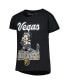 Big Girls Black Vegas Golden Knights Mickey Mouse Go Team Go T-shirt