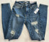 Pacsun Womens Jeans Blue Distressed High Rise Skinny Jegging Stretch Size 22, 24