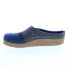 Фото #3 товара Haflinger Lu 731093-109H Womens Blue Canvas Slip On Clog Flats Shoes