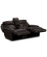 Фото #5 товара CLOSEOUT! Daventry 97" 3-Pc. Leather Sectional Sofa With 2 Power Recliners, Power Headrests, Console And USB Power Outlet