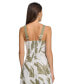 Women's Printed Smocked-Back Sleeveless Cotton Top