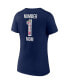 Фото #4 товара Women's Navy New England Patriots Team Mother's Day V-Neck T-shirt