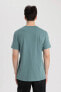 Erkek T-shirt Yeşil C2078ax/gn1081