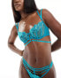 Фото #4 товара Hunkemoller Eros balconette bra with floral embroidery in blue