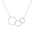 Fashion silver necklace with rings AGS989 / 47