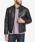 Фото #1 товара Men's Leather Moto Jacket, Created for Macy's