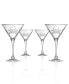 Skull and Cross Bones Martini 10Oz - Set Of 4 Glasses