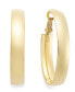 ფოტო #1 პროდუქტის Omega Back Hoop Earrings in 14k Gold