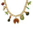 Фото #2 товара Faux Stone Autumn Charm Bib Necklace