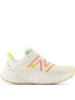 Фото #1 товара New Balance More running trainers in white and orange with gum sole