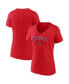 ფოტო #1 პროდუქტის Women's Red Los Angeles Angels Team Lockup V-Neck T-shirt