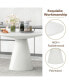 Retro Round Dining Table Minimalist Elegant Table For Living Room, Dining Room