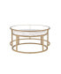 Фото #4 товара Shanish Nesting Table Set (2Pc Pk) in Faux Marble & Gold