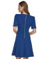 ფოტო #2 პროდუქტის Women's Draped-Front Puff-Shoulder A-Line Dress