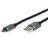 Фото #1 товара Кабель USB 2.0 ROLINE 11.02.8771 - 1.8 м - USB A - Micro-USB B - 480 Mbit/s - черно-серый