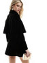 ASOS DESIGN ultimate cropped shirt in black velvet 36 - фото #7