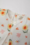 Kız Bebek Çiçekli Kısa Kollu Penye Pijama Takımı C2033A524SM