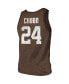 Фото #4 товара Men's Threads Nick Chubb Heathered Brown Cleveland Browns Name and Number Tri-Blend Tank Top