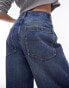 Topshop high rise Baggy jeans in mid blue