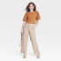 Фото #2 товара Women's Mid-Rise Relaxed Straight Leg Chino Pants - A New Day Beige 12